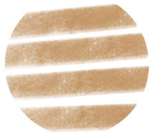 Simple line shape boho style earth tone circle png