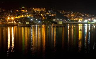 Zonguldak City and Port at Night photo