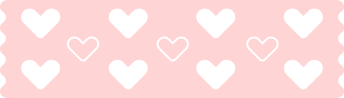 masking washi tape cute, love heart png