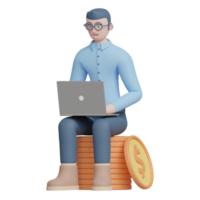 illustration 3d homme d'affaires png