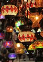 linternas turcas en el gran bazar, estambul foto