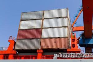 Container Ship in port photo