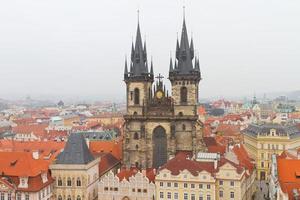 iglesia de nuestra señora antes de tyn, praga, república checa foto