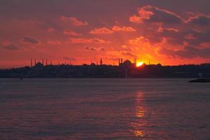 Sunset in Istanbul photo