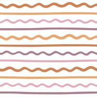 Wave and straight lines pattern vector