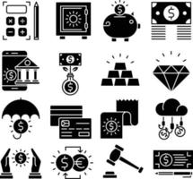 Banking icons set vector