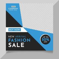 New arrival fashion sale social media post template vector