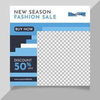 New season fashion sale social media post template vector