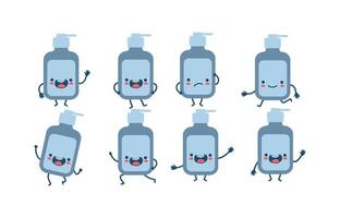 Soap bottle character mascot illustration vector