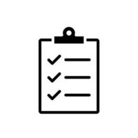 Clipboard checklist icon. Simple flat style. Document with checkmark, business agreement concept. Vector illustration isolated on white background. EPS 10.