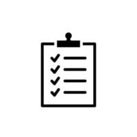 Clipboard checklist icon. Simple flat style. Document with checkmark, business agreement concept. Vector illustration isolated on white background. EPS 10.