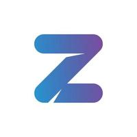 full color letter z logo design vector