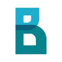 blue letter b logo design vector