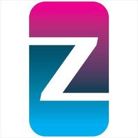 full color letter z logo design vector