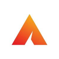triangle letter a logo design vector