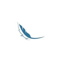 Feather icon logo design vector