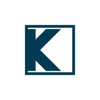 square letter k logo design vector