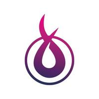 infinity flame color shape logo design vector