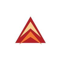 diseño de logotipo de línea de grupo de flecha triangular vector