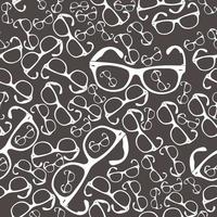 Vector design seamless pattern with glasses. Shapes in endless pattern design. Rims seamless pattern for print, textile, fabric, clothing, accessories, background in a modern way