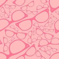 Vector pink design seamless pattern with glasses. Shapes in endless pattern design. Rims seamless pattern for print, textile, fabric, clothing, accessories, background in a modern way