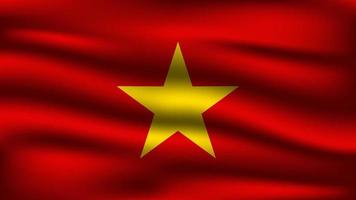 Vietnam national flag symbol background design vector