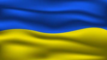 Ukraine nation flag symbol background template realistic fabric textile design vector