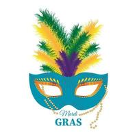 Carnival mask. Happy carnival festive concept with musical trumpet mask. Vector illustration