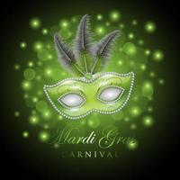 Happy carnival. Festive concept with a mask. Carnival masks. Vector illustration