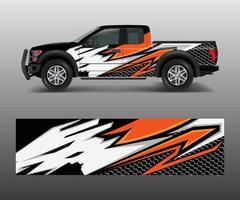 Racing graphic background vector for Truck, Pickup and vehicle branding. vinyl and wrap design vector