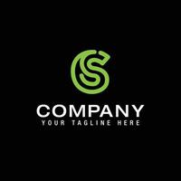 Letter CS Logo Design Using letter C and S CS Monogram vector