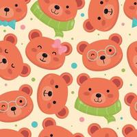 Teddy Bear Seamless Pattern Background vector