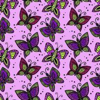 Seamless pattern of beautiful butterflies, abstract repeating pattern.Ideal for holiday invitations, for drawing, children's creativity, for paper, fabric, textiles, gift wrapping, advertising. vector