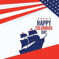 Columbus day greeting card or background vector