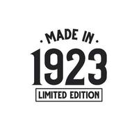 Made in 1923 Limited Edition vector