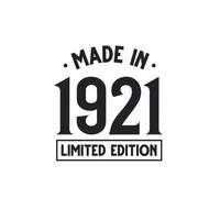 Made in 1921 Limited Edition vector