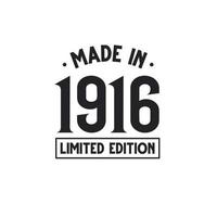 Made in 1916 Limited Edition vector