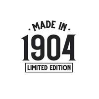 Made in 1904 Limited Edition vector