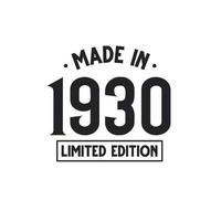 Made in 1930 Limited Edition vector