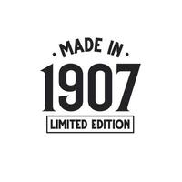 Made in 1907 Limited Edition vector