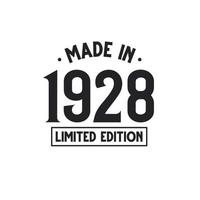 Made in 1928 Limited Edition vector