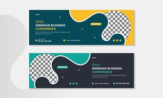 Webinar business conference or social media post web banner template. Usable for web banner or cover design. vector