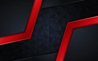 Black and red abstract background luxury shapes. vector