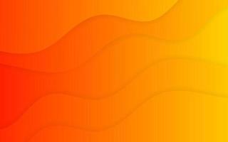 Orange waves background vector. Fluid gradient shapes composition vector