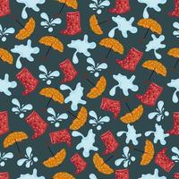 seamless pattern on the theme of rain vector