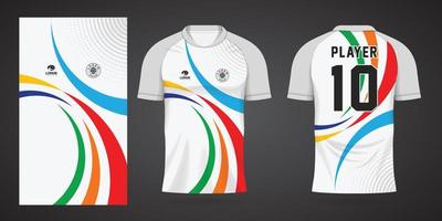 colorful football jersey sport design template vector