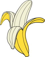 oodle freehand sketch drawing of banana fruit.