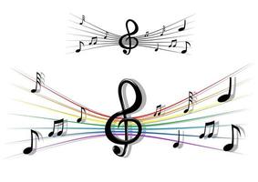 Musical wave background vector