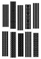 Tyre and tire shapes vector