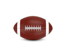 Realistic american football ball, rugby sports vector